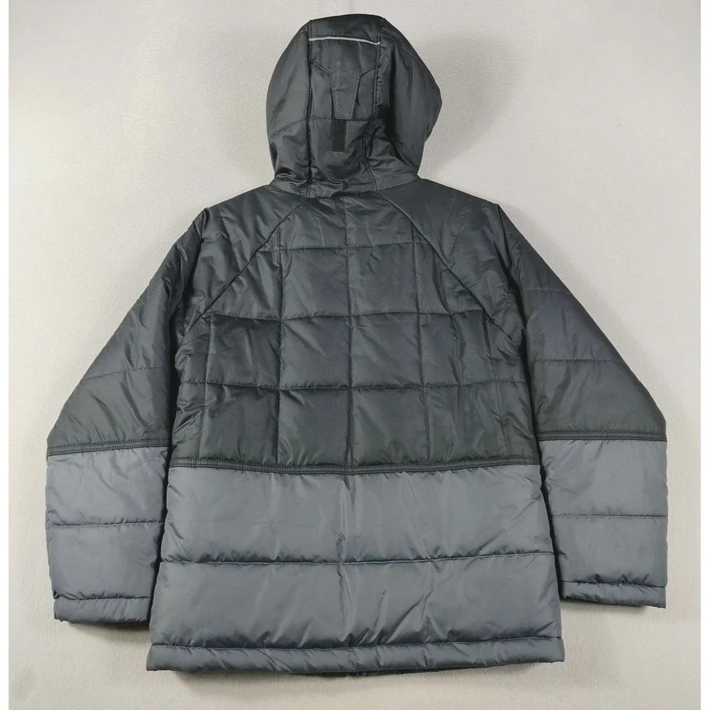 Columbia Jacket Youth Medium 10/12 Gray Hooded Puffer Insulated‎ Winter Gorpcore